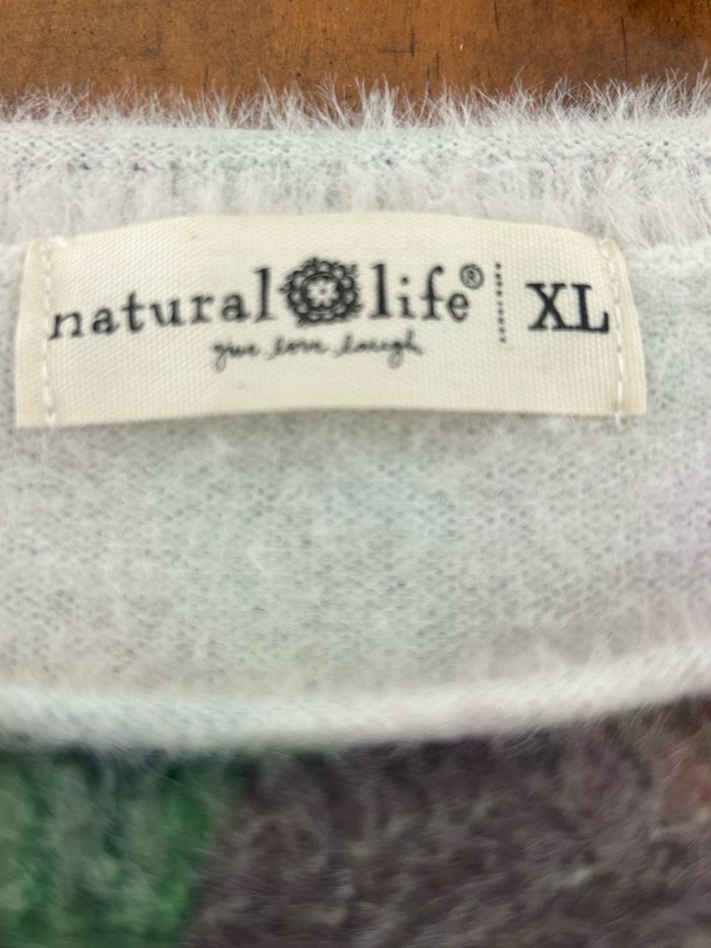 Natural Life Floral Cashmere Like Oversized Sweater Womens SZ X-Large Cozy Soft - Picture 2 of 8